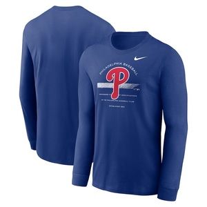Nike Philadelphia Phillies Long Sleeve Shirt - Royal Blue